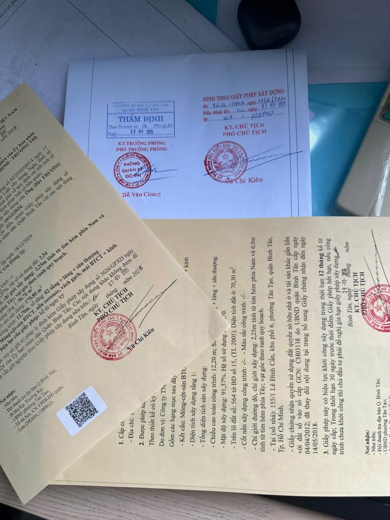 xin phép xây dựng phường Bình Hưng